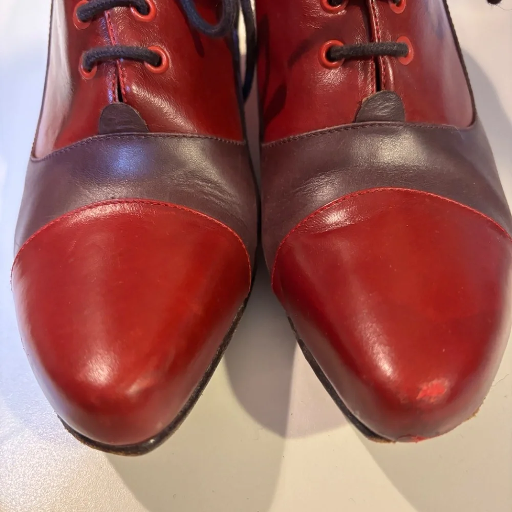 Two-tone Fluevog "secretary" loafers Sz. 7 - Picture 10 of 12